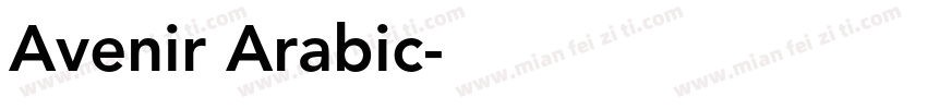 Avenir Arabic字体转换